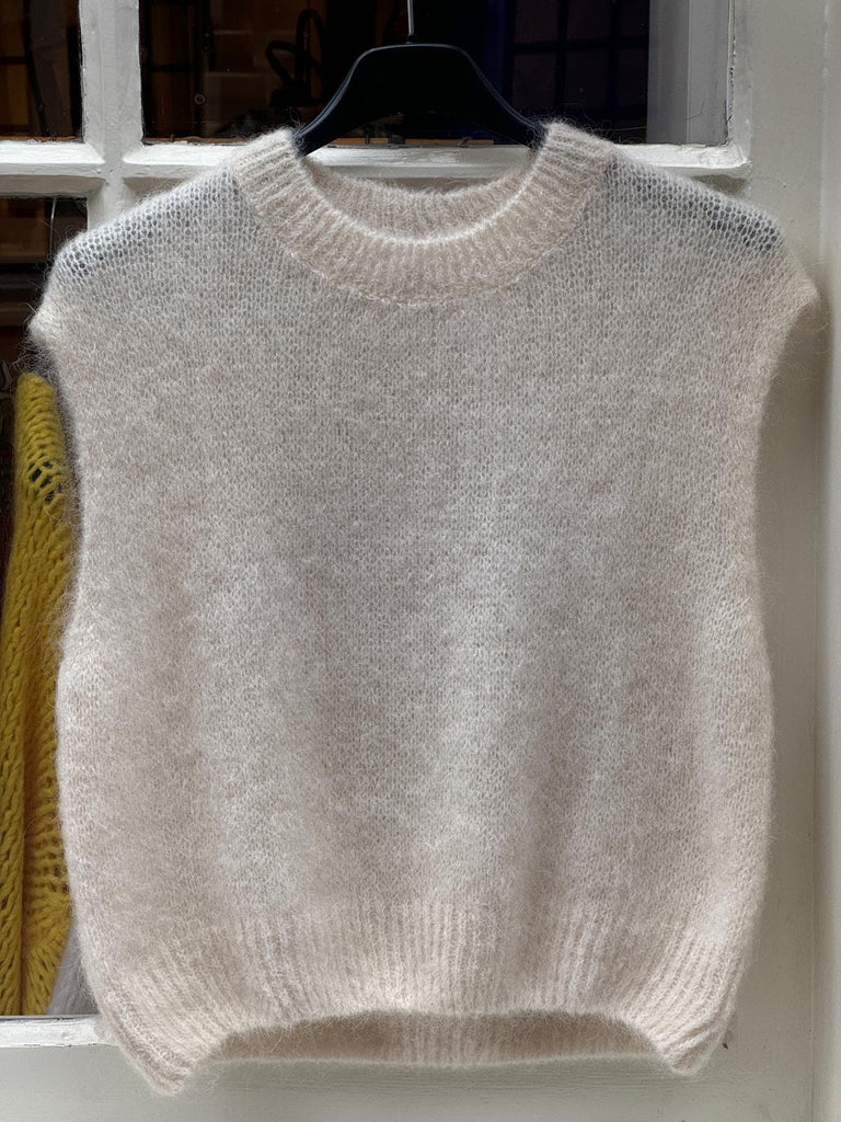 licht beige korte mohair spencer